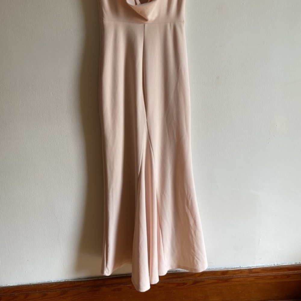 Lulus maxi scoop back form fitted dusty pink dress - Picture 6 of 11